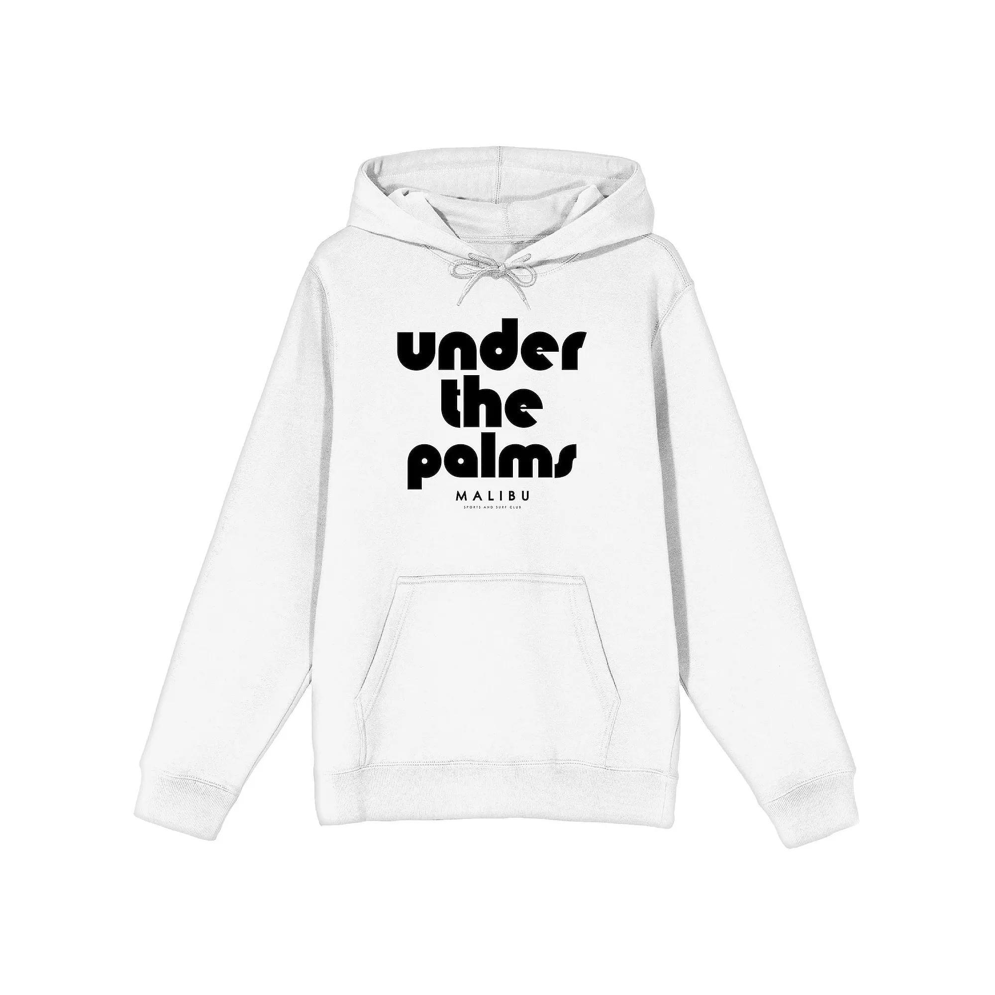 Men's Under The Palms Malibu Graphic Hoodie, Size: XL, White Product Image