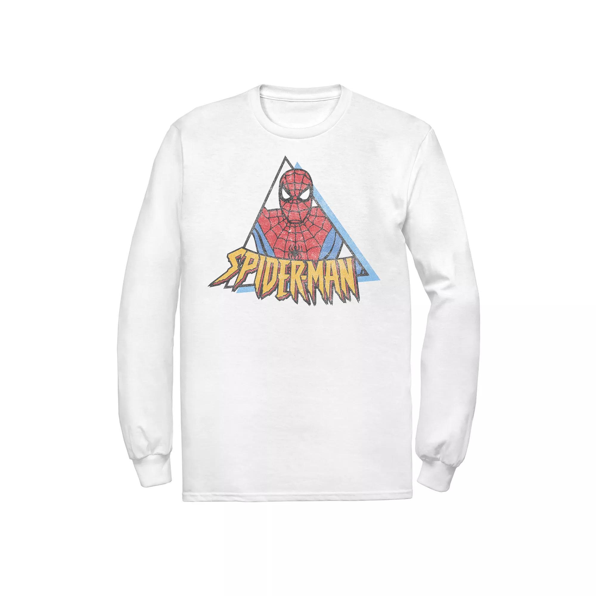 Men's Marvel Spider-Man Retro Triangle Portrait Tee,  Product Image