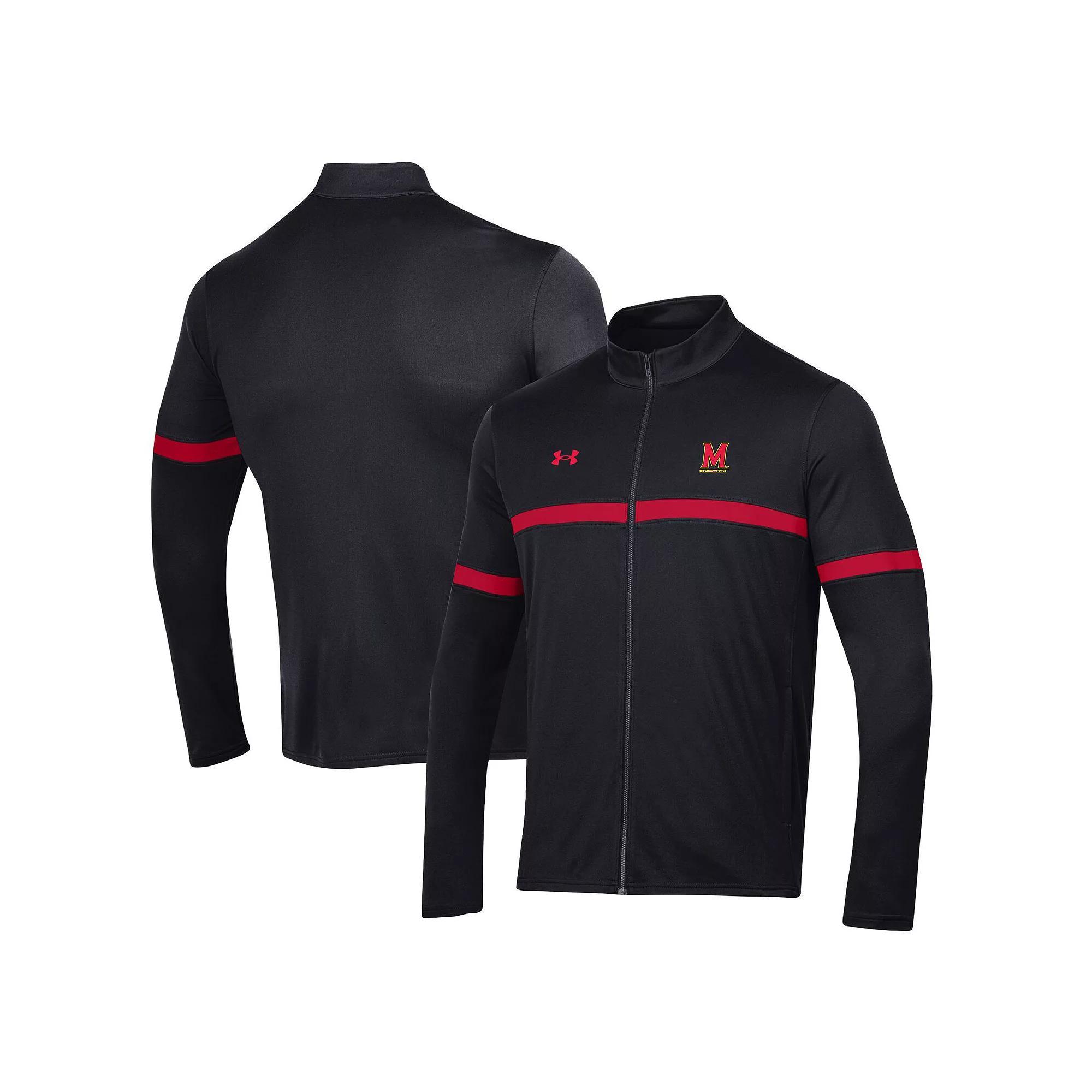 Men's Under Armour Black Maryland Terrapins 2023 Assist Warm Up Full-Zip Jacket,  Product Image
