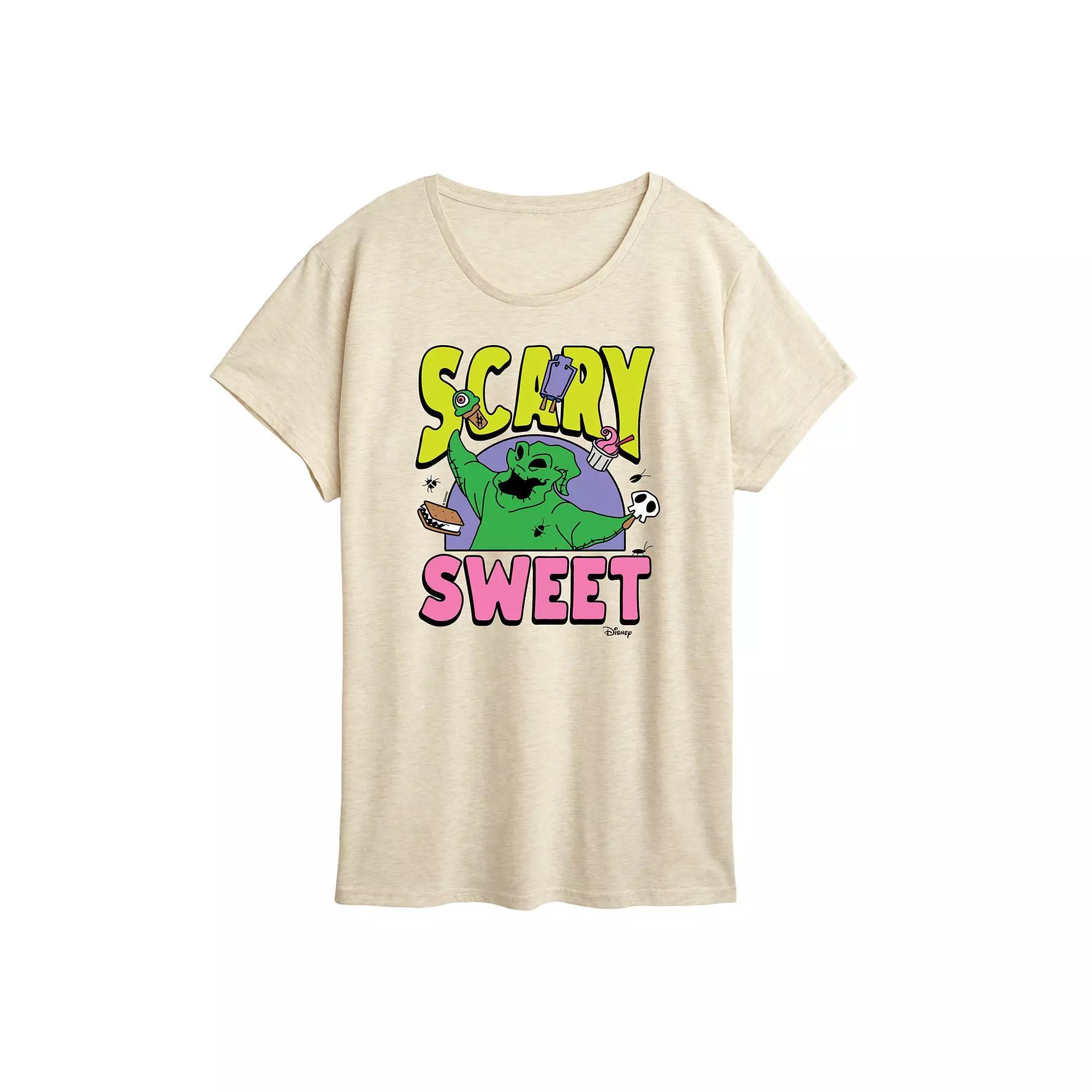 Disney's Nightmare Before Christmas Oogie Boogie Women's Scary Sweet Graphic Tee, Size: Medium, Beige Product Image