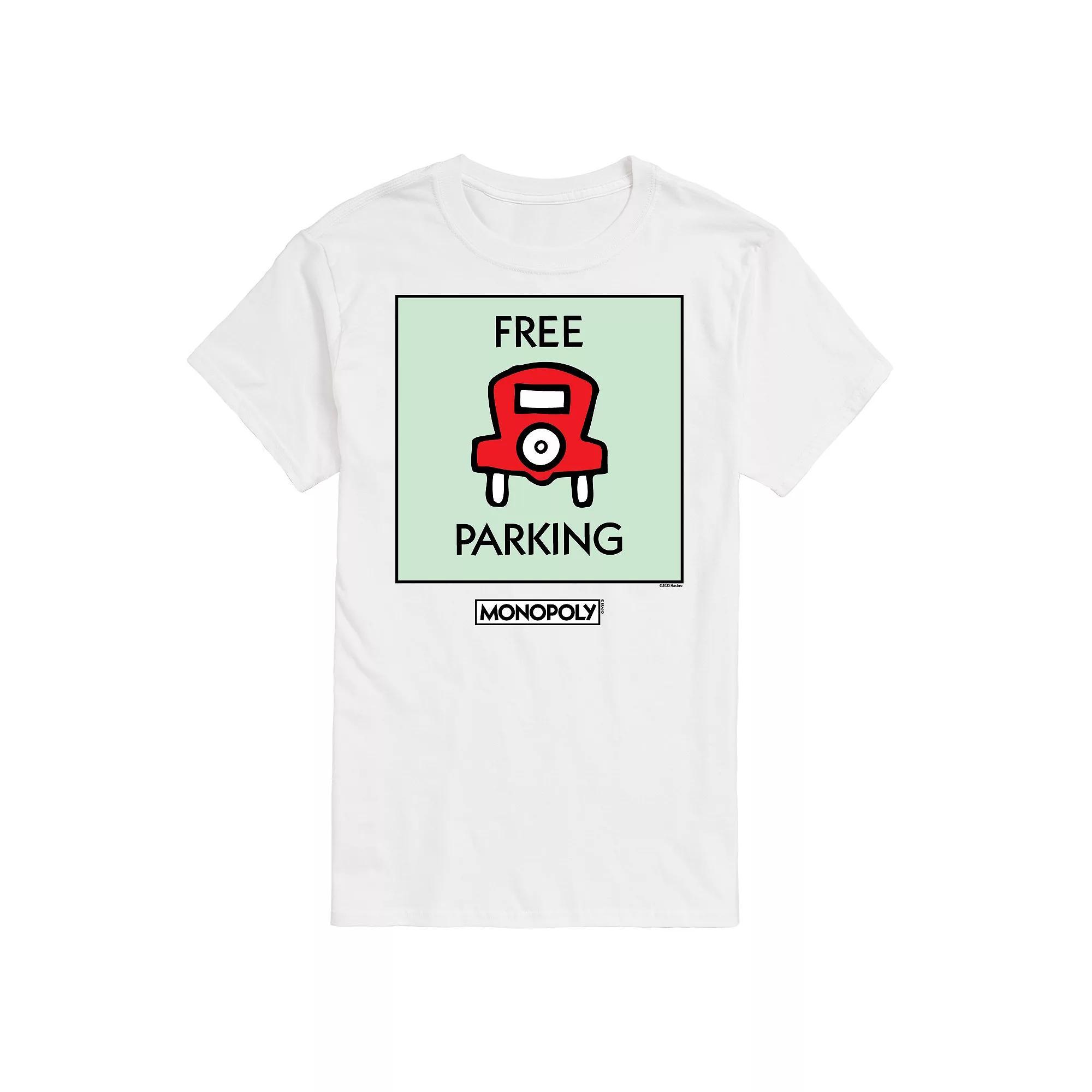 Big & Tall Monopoly Free Parking Graphic Tee, Men's, Size: 5XB, Heather Grey Product Image