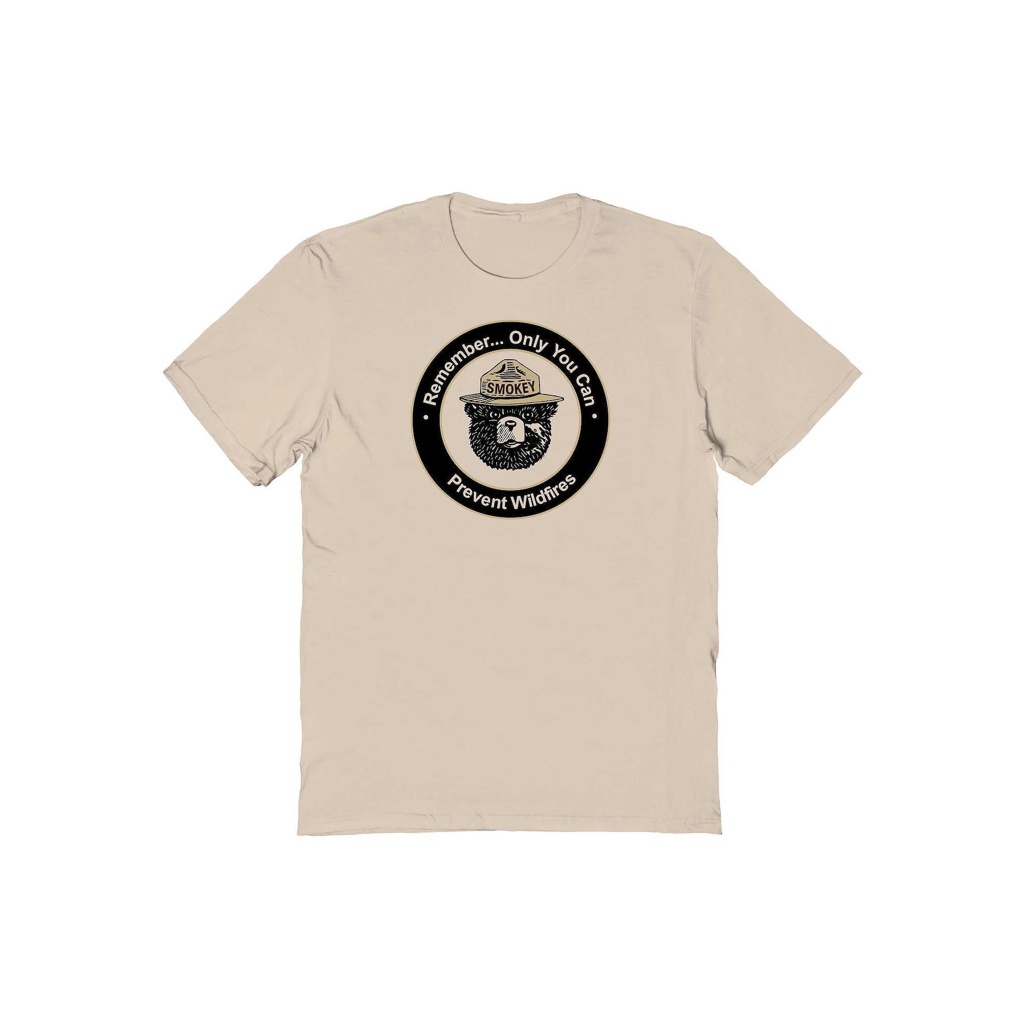 Men's Smokey Bear Wildfires Graphic Tee, Size: Medium, Beige Khaki Product Image