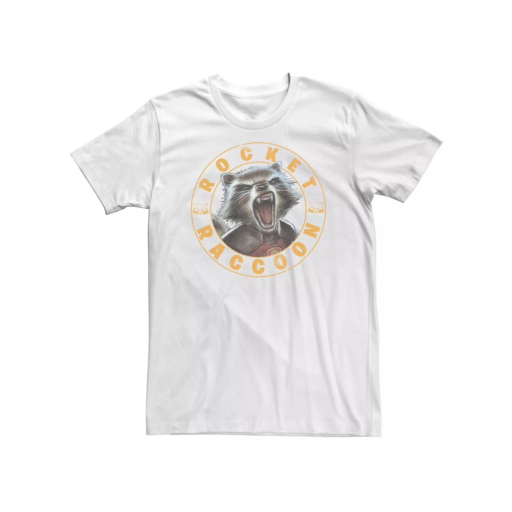 Big & Tall Marvel Guardians Of The Galaxy Rocket Raccoon Snarling Portrait Tee, Men's,  Product Image