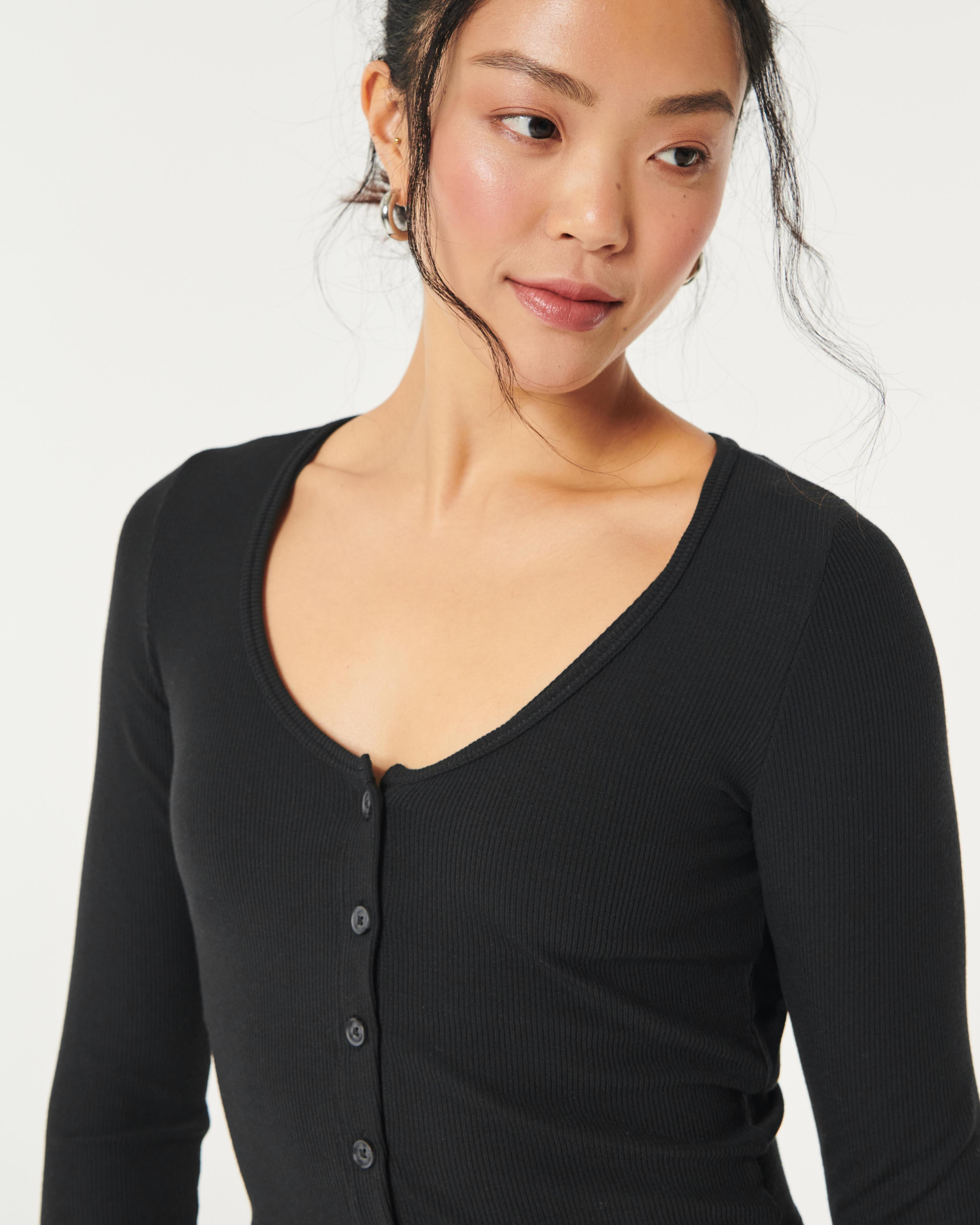 Gilly Hicks Jersey Rib Crop Cardigan Product Image