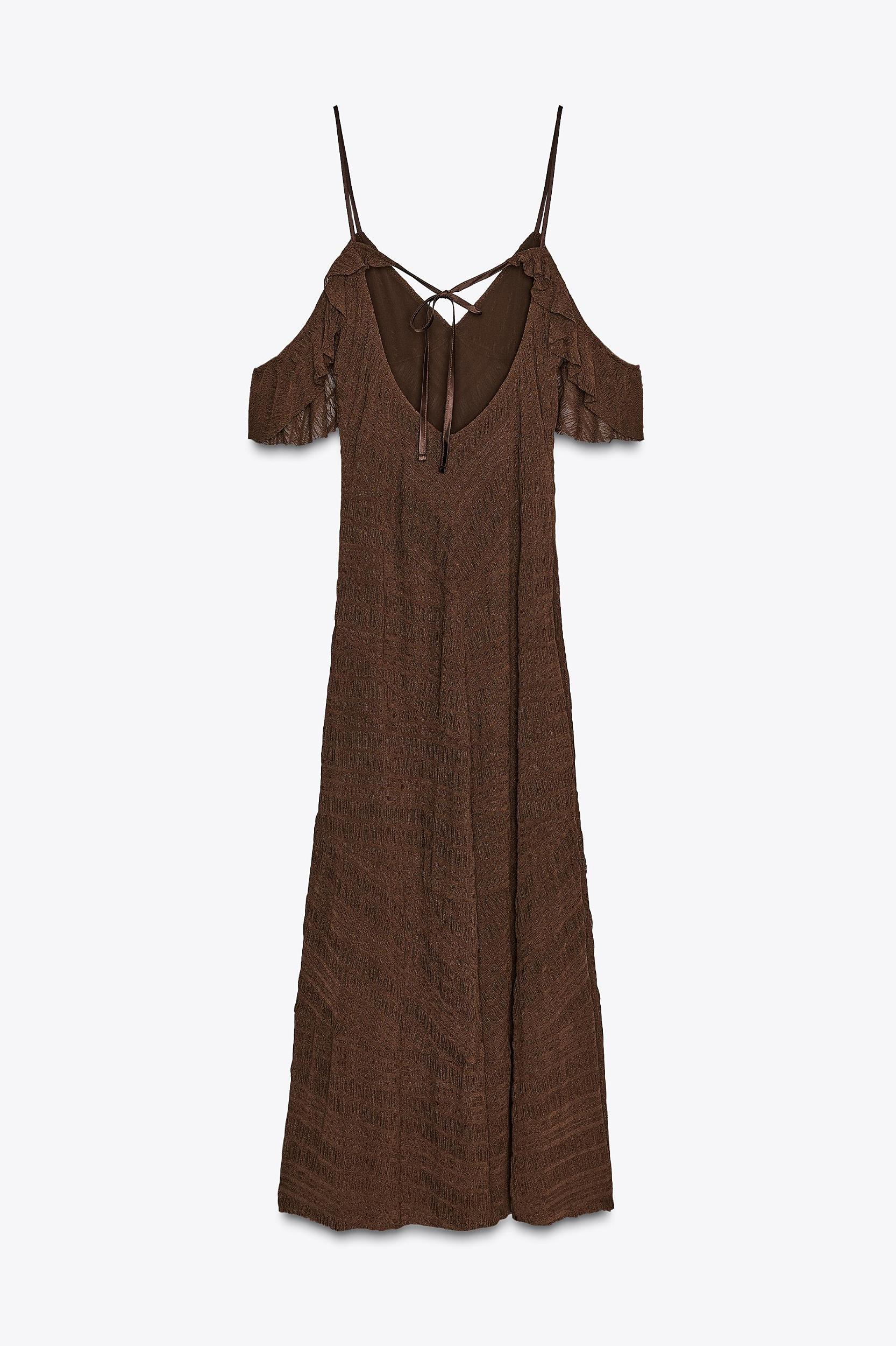 TEXTURED MIDI DRESS Product Image