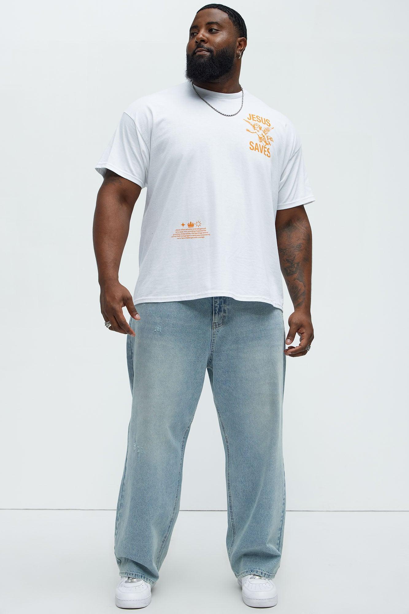 Jesus Saves Short Sleeve Tee - White Product Image