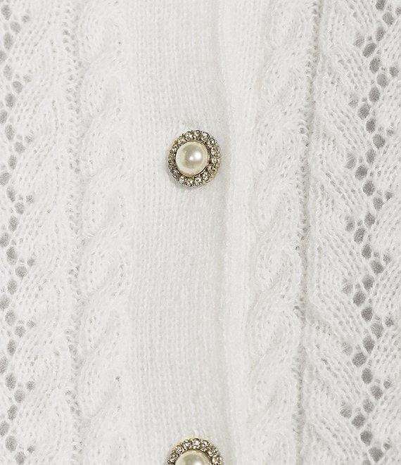 Chelsea & Violet Polly Fuzzy Polyester Button Front Long Sleeve Cardigan Product Image