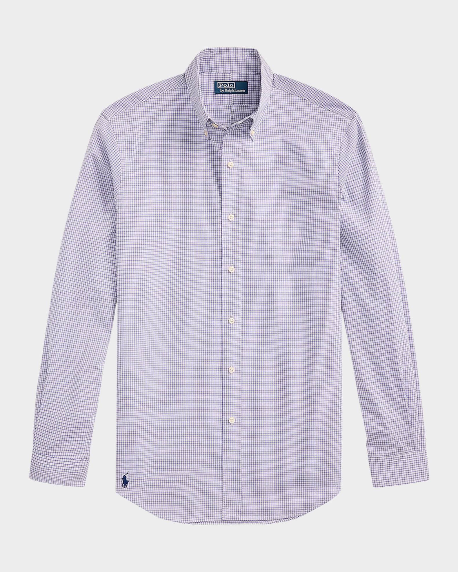Men's Classic-Fit Check Poplin Sport Shirt Product Image