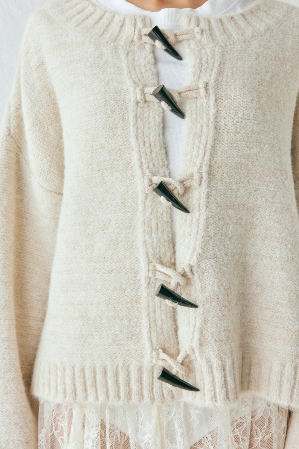 Leni Knit Cardigan Oat Marle Product Image