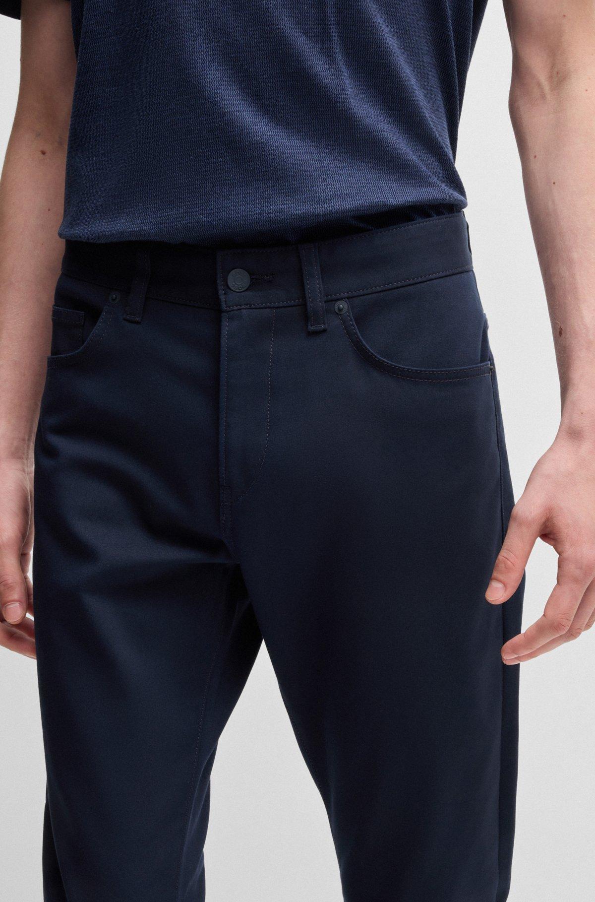 Slim-fit trousers in stretch cotton Product Image