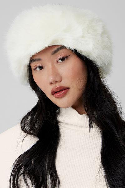 Faux Fur Wintersun Headband - Ivory Product Image