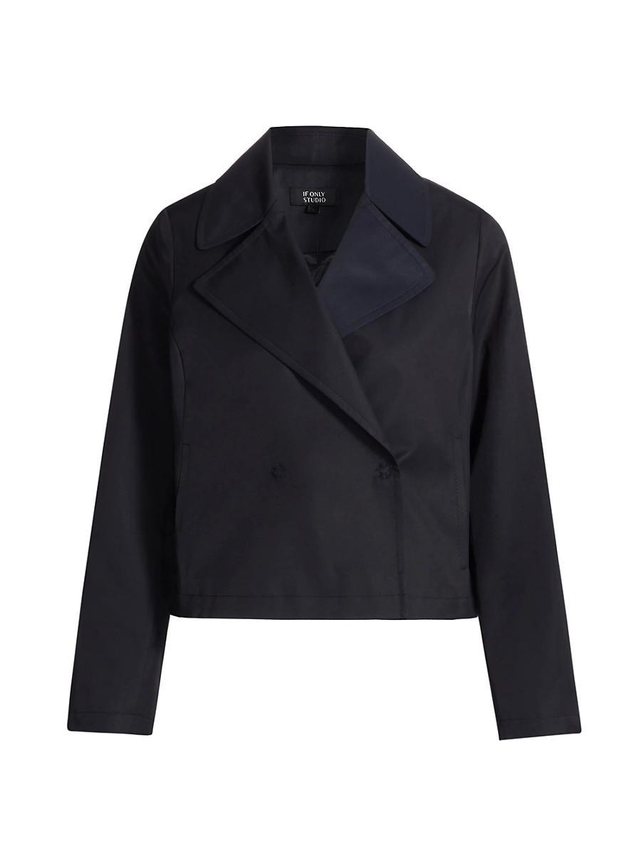 Womens Cotton-Blend Cropped Jacket Product Image