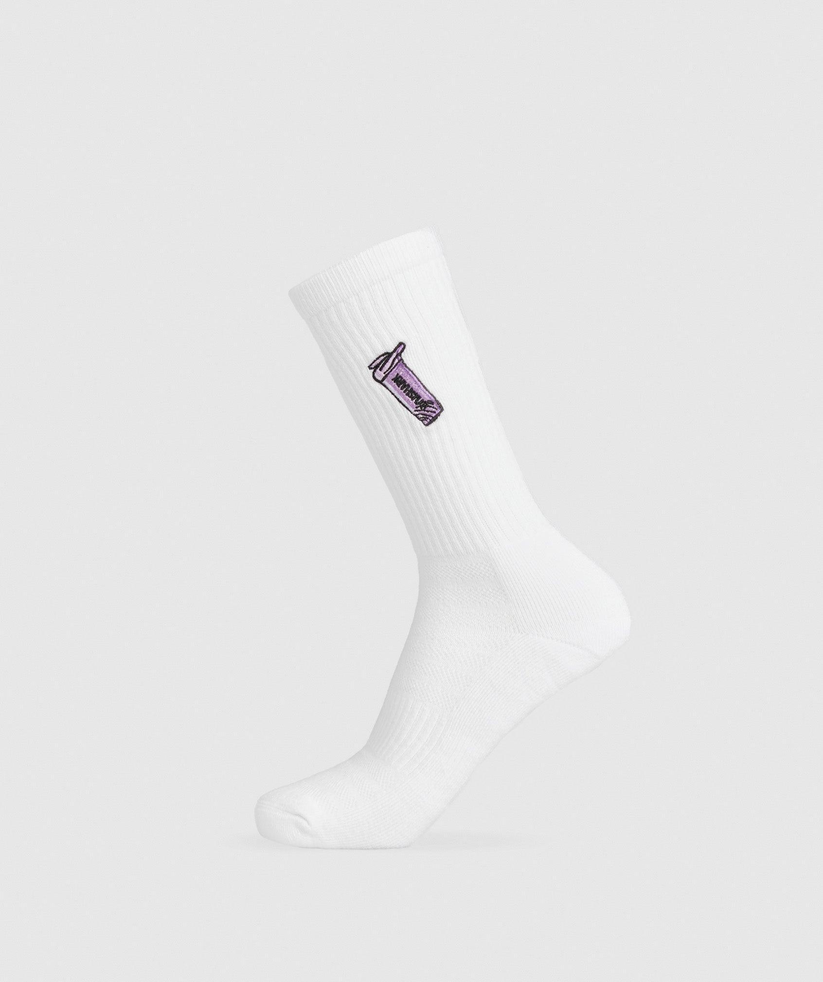 Graphic Shaker Crew Sock Single Product Image