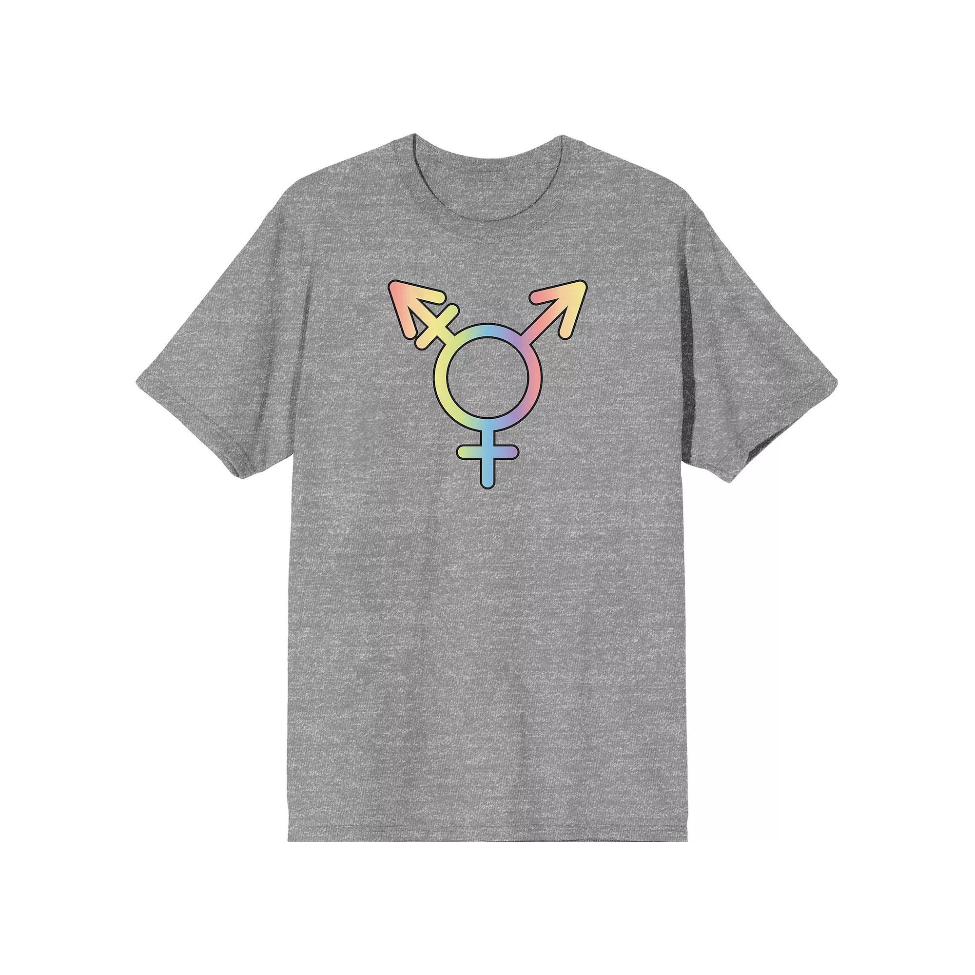 Men's Pride Symbol Tee, Size: Medium, Gray Product Image