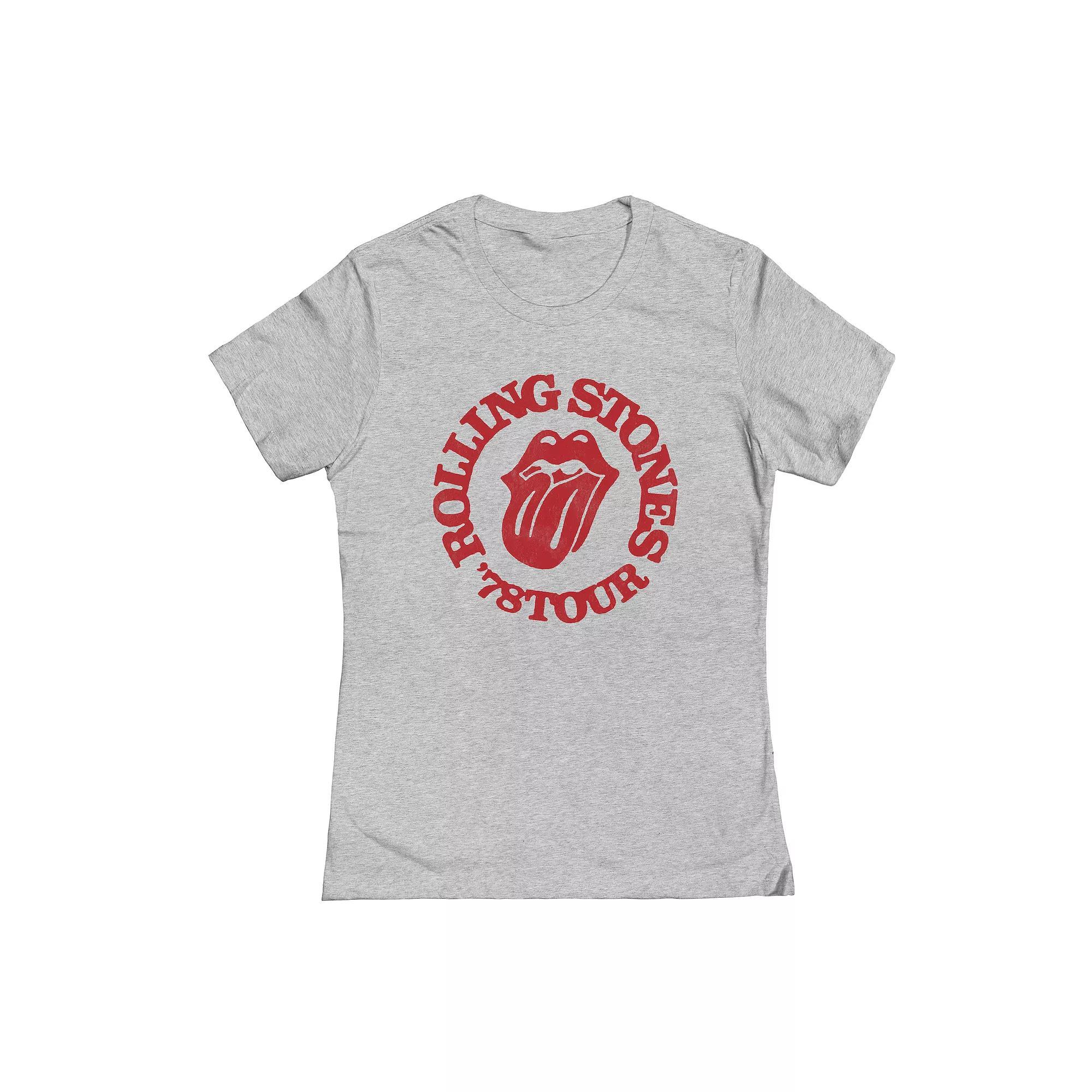 Juniors' Rolling Stones 78 Tour Graphic Tee, Girl's, Size: Small, Sport Grey Product Image