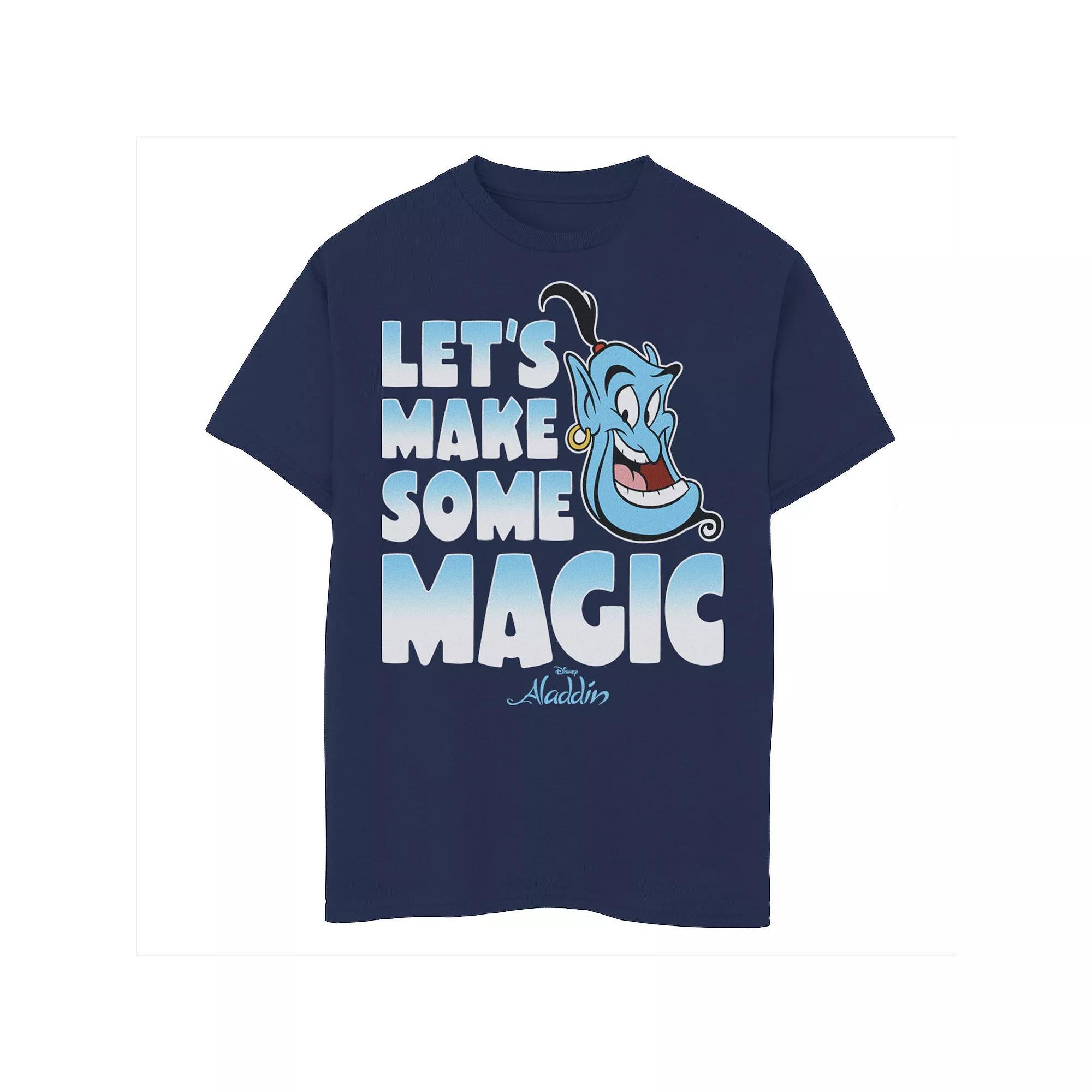 Disney's Aladdin Genie Boys 6-20 Let's Make Some Magic Gradient Text Tee, Boy's,  Product Image