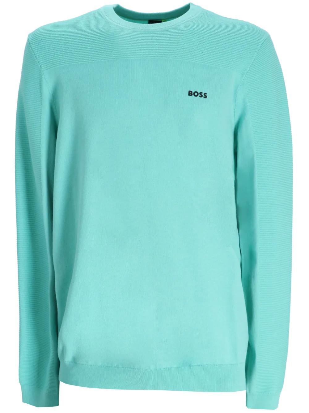 HUGO BOSS Logo-print Jumper In Blue Product Image