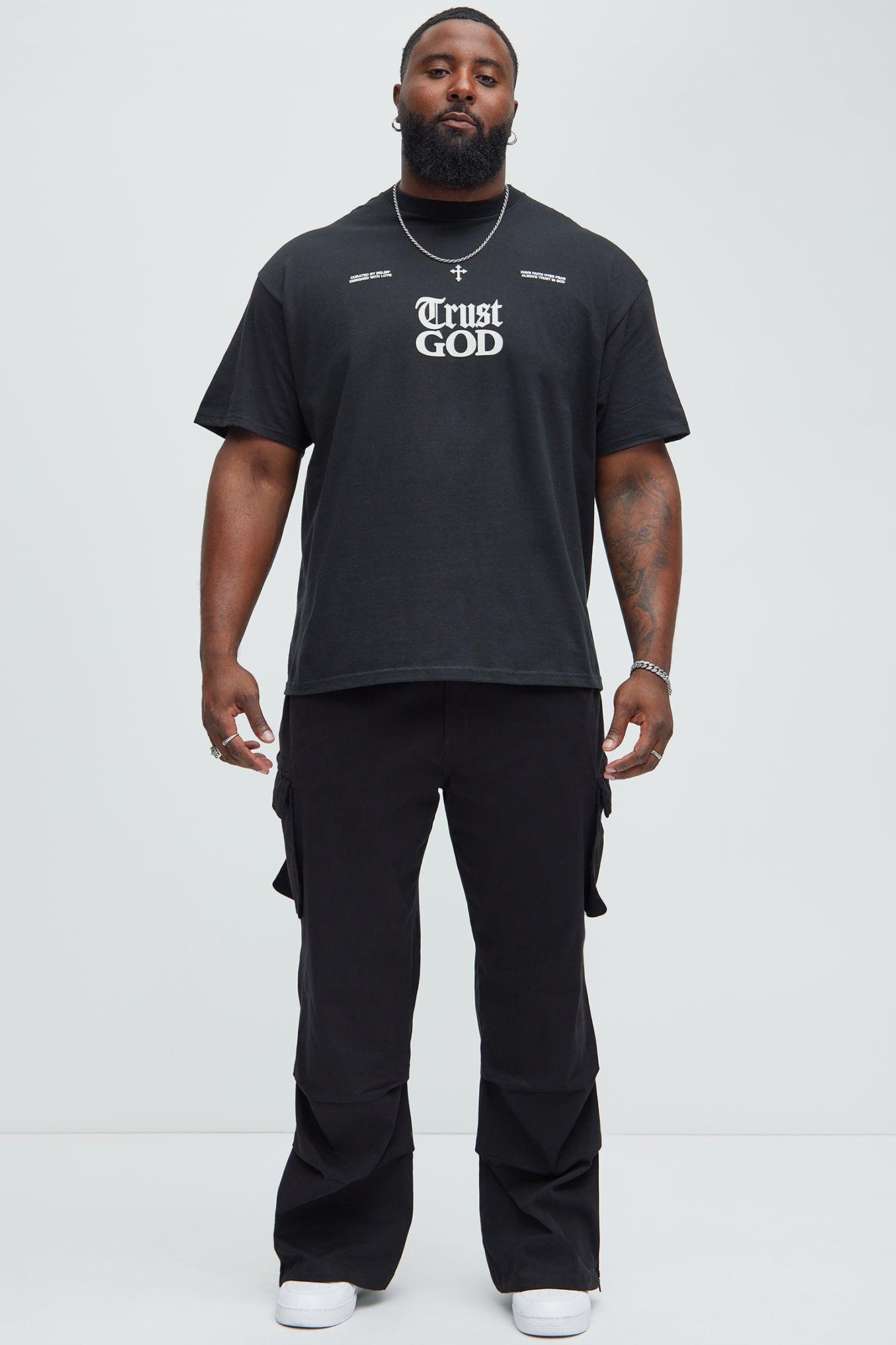 Trust God Short Sleeve Tee - Black Product Image
