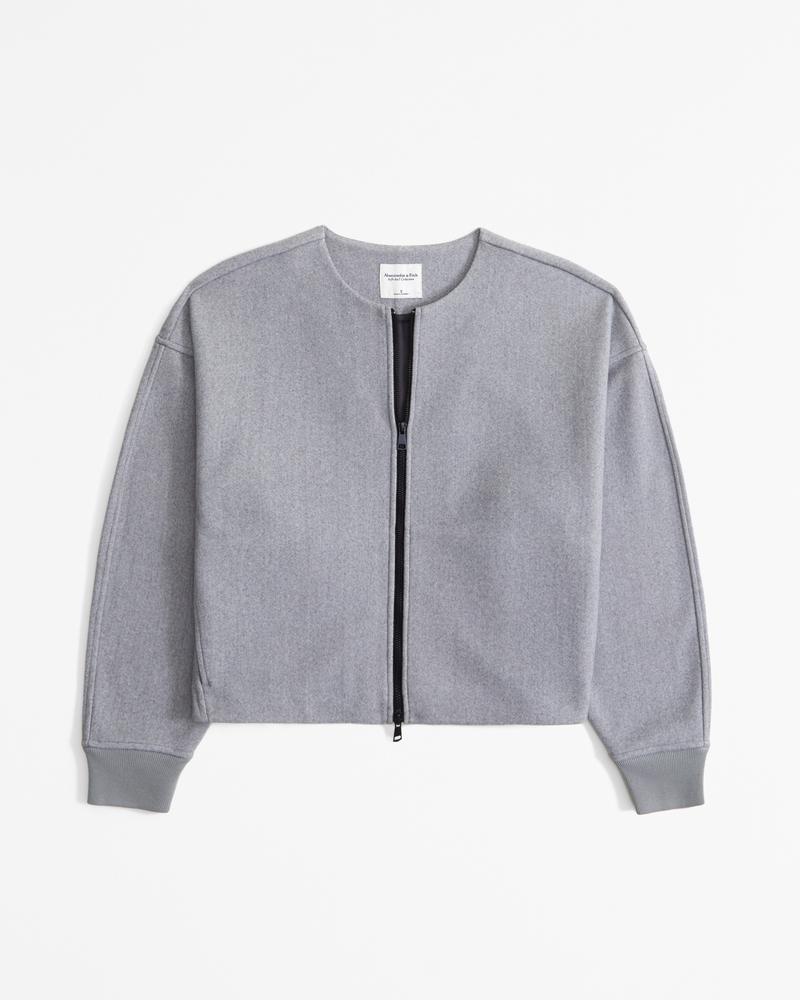 Felted Bomber Full-Zip Product Image