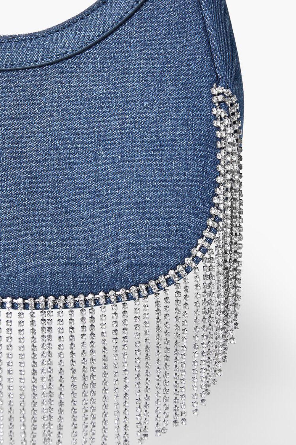 Rhinestone-Trim Denim Handbag | Forever 21 Product Image