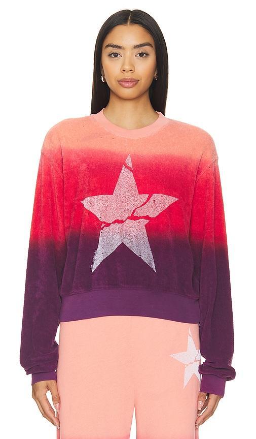 Spalding Cracked Star Drop Shoulder Crop Pullover Lauren Moshi Product Image