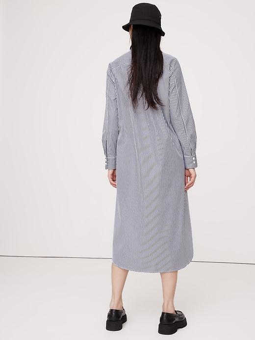 Poplin Asymmetrical Shirt Dress Product Image