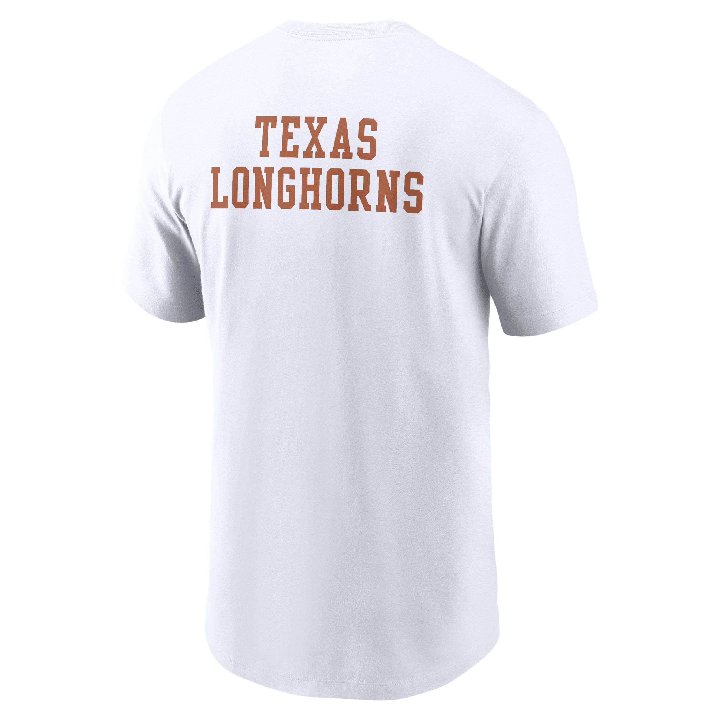 Texas 2-Hit Stacked Nike Mens College T-Shirt | N19910ATXE-H2C Product Image