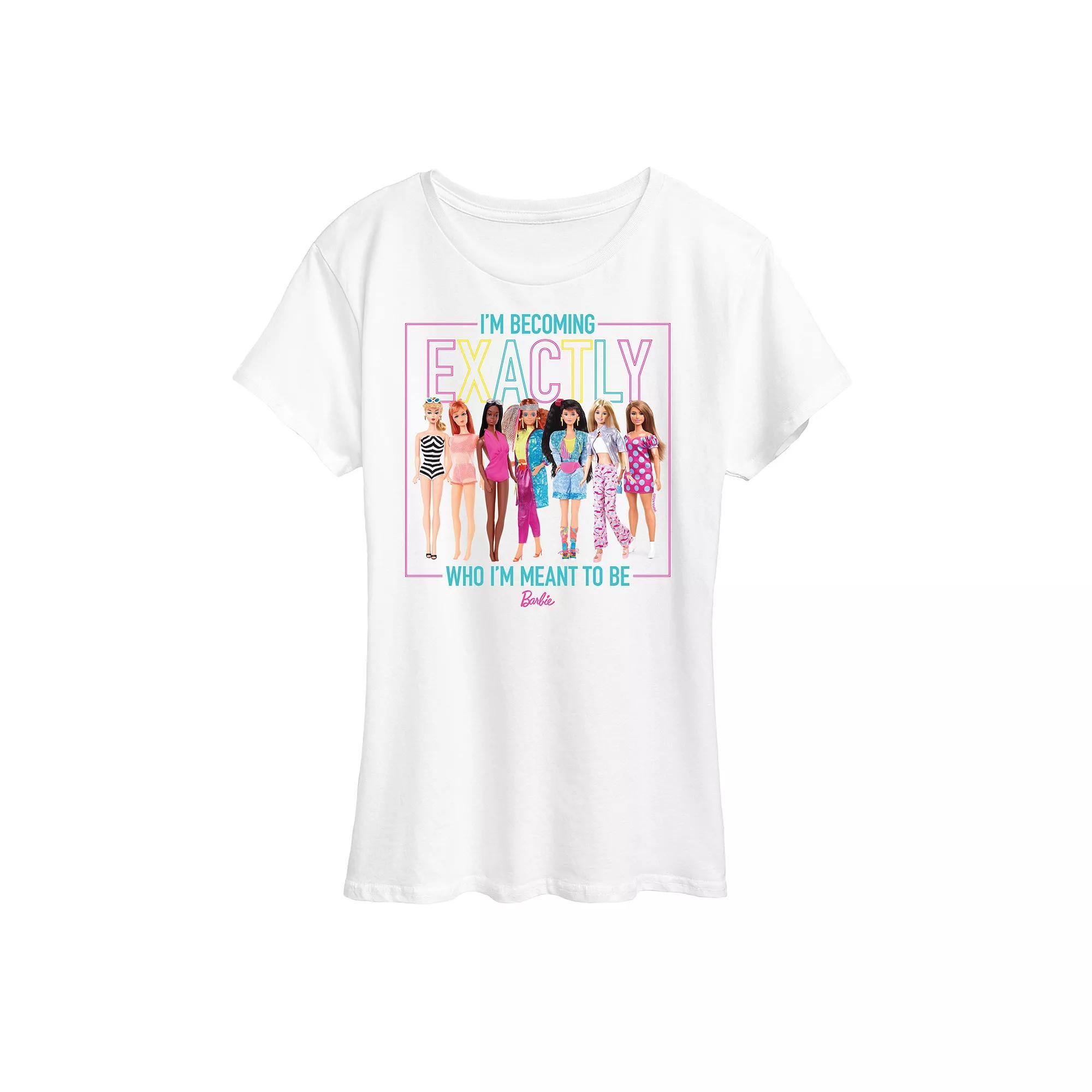 Women's Barbie® Exactly Who I'm Meant To Be Graphic Tee,  Product Image