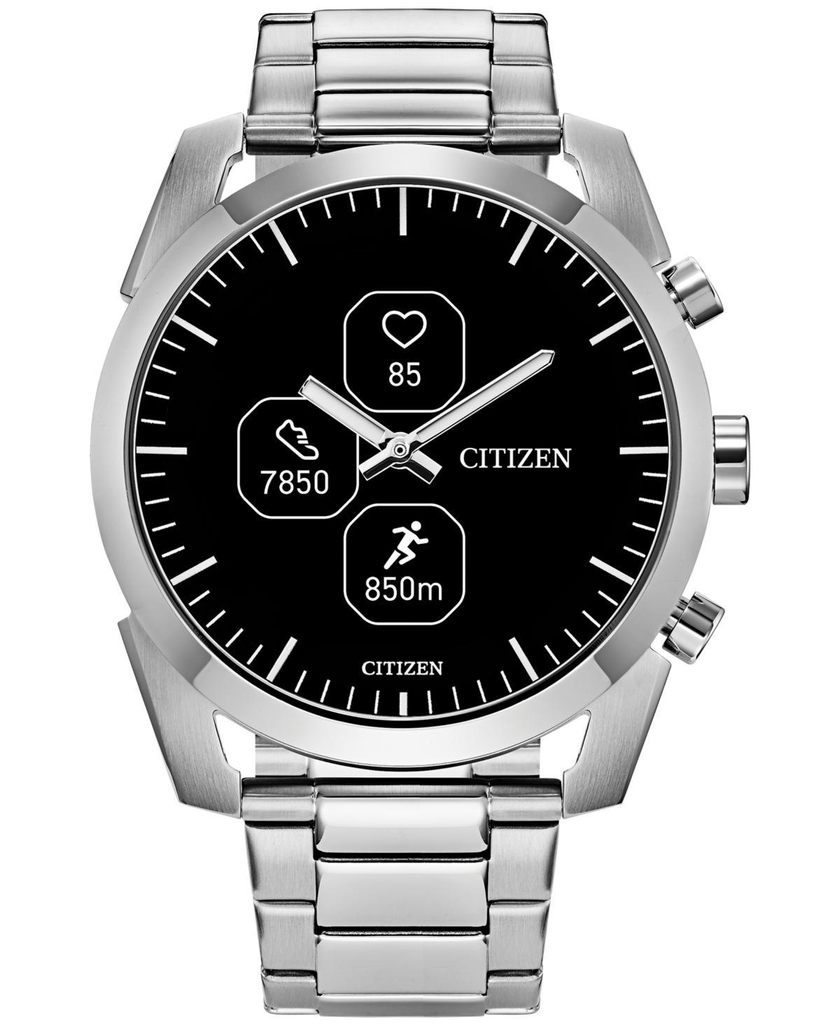 Citizen CZ SMART Stainless Steel Chronograph Hybrid Sport Smartwatch, Silver Product Image