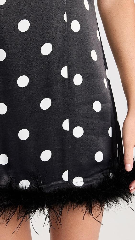 KITRI Edina Black Polka Dot Mini Dress | Shopbop Product Image