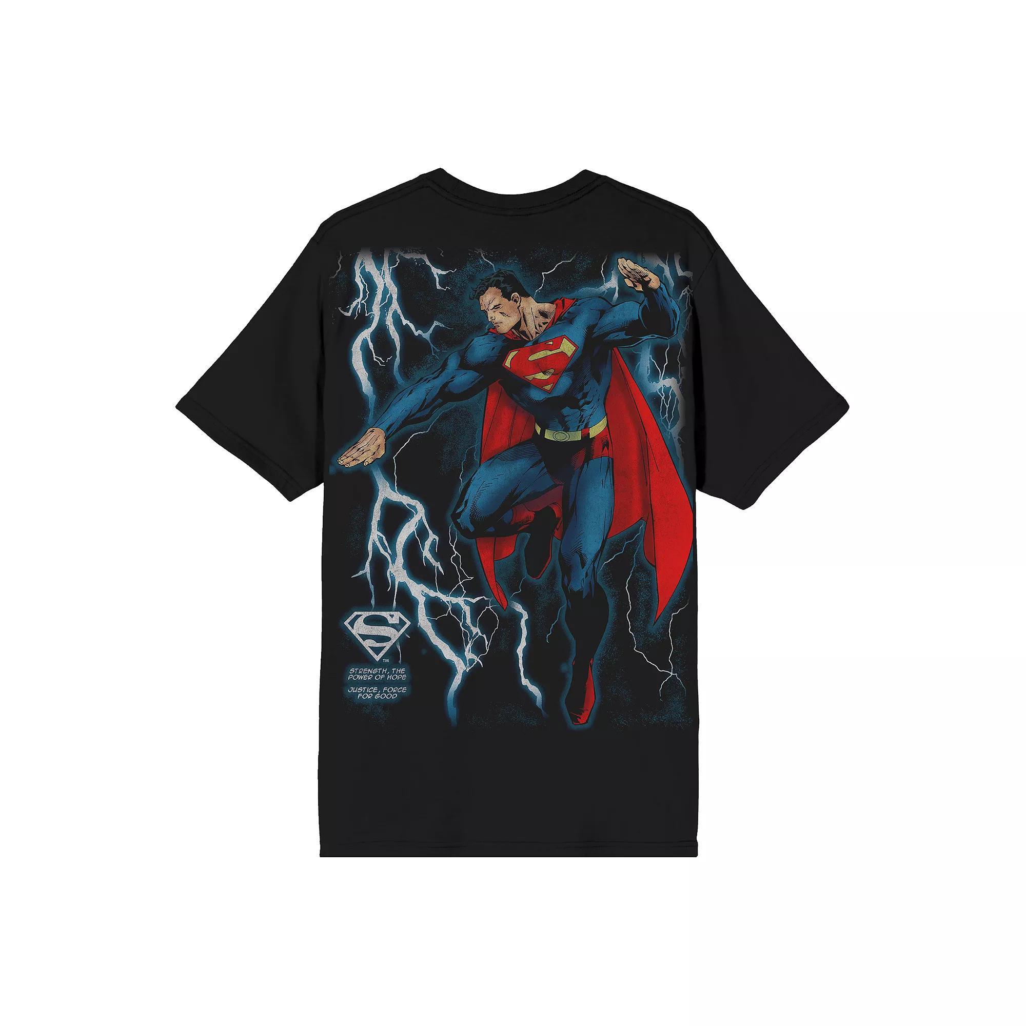 Mens Superman Lightning Graphic Tee Product Image