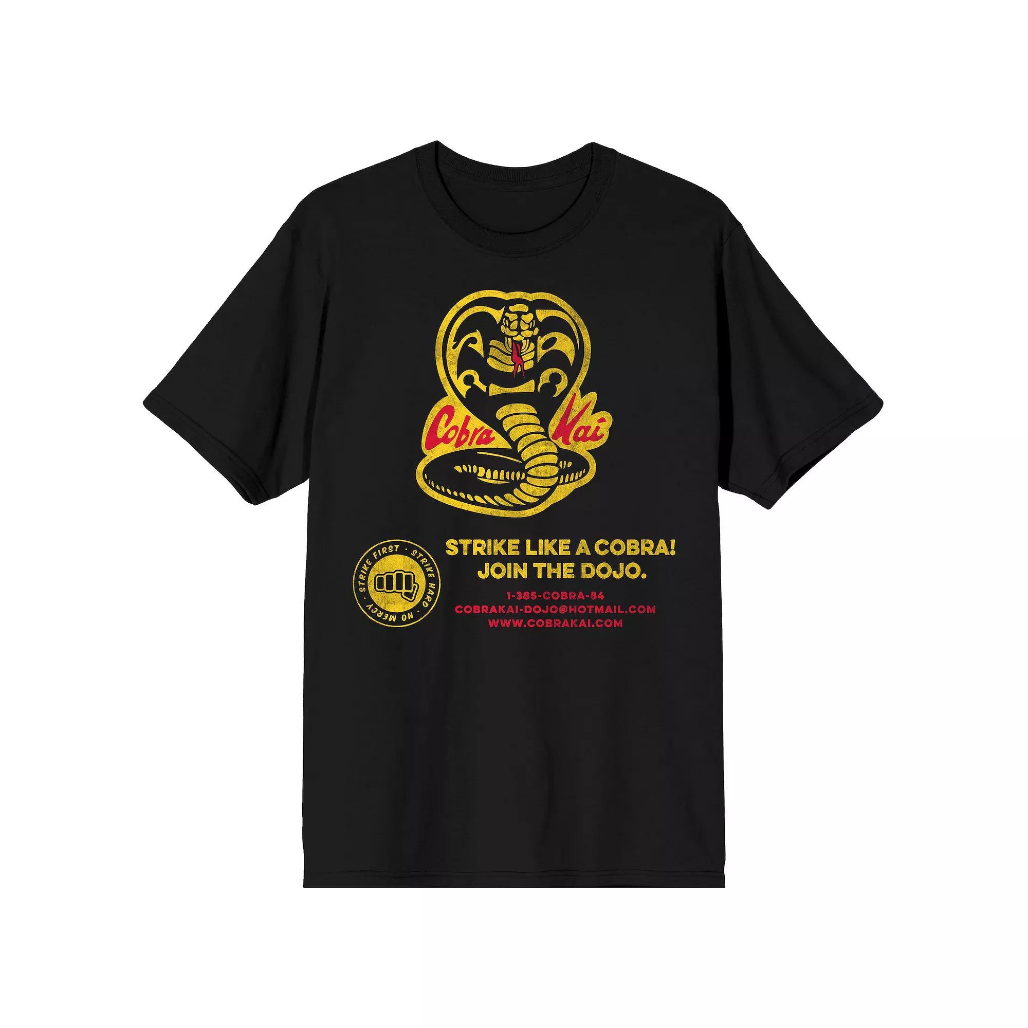 Men's Cobra Kai Motto and Sign-Up Graphic Tee,  Product Image