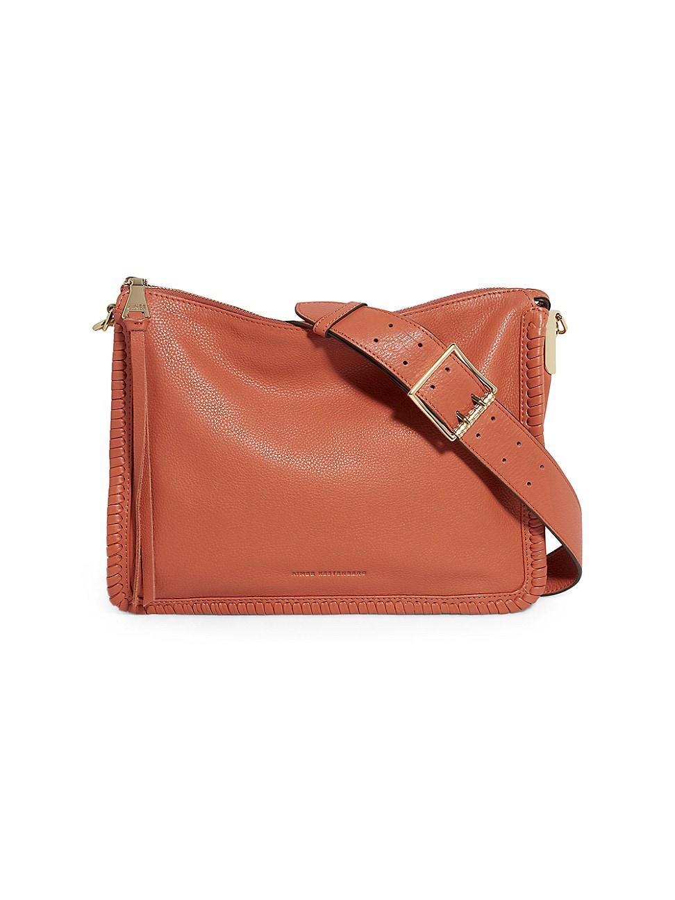 Womens Famous Leather Large Crossbody Bag Product Image