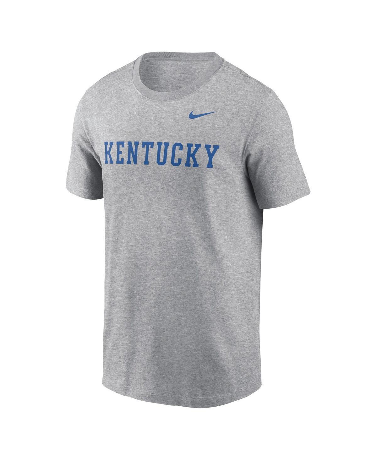 NIKE Men's Heather Gray Kentucky Wildcats Primetime Evergreen Wordmark T-shirt Product Image