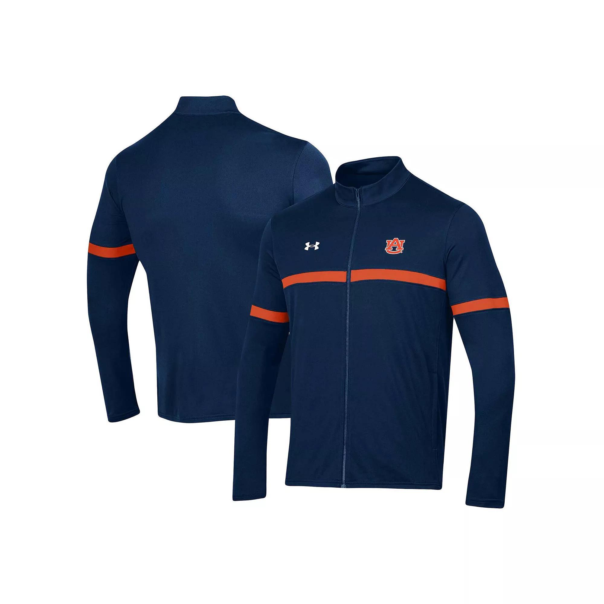 Men's Under Armour Navy Auburn Tigers 2023 Assist Warm Up Full-Zip Jacket,  Product Image