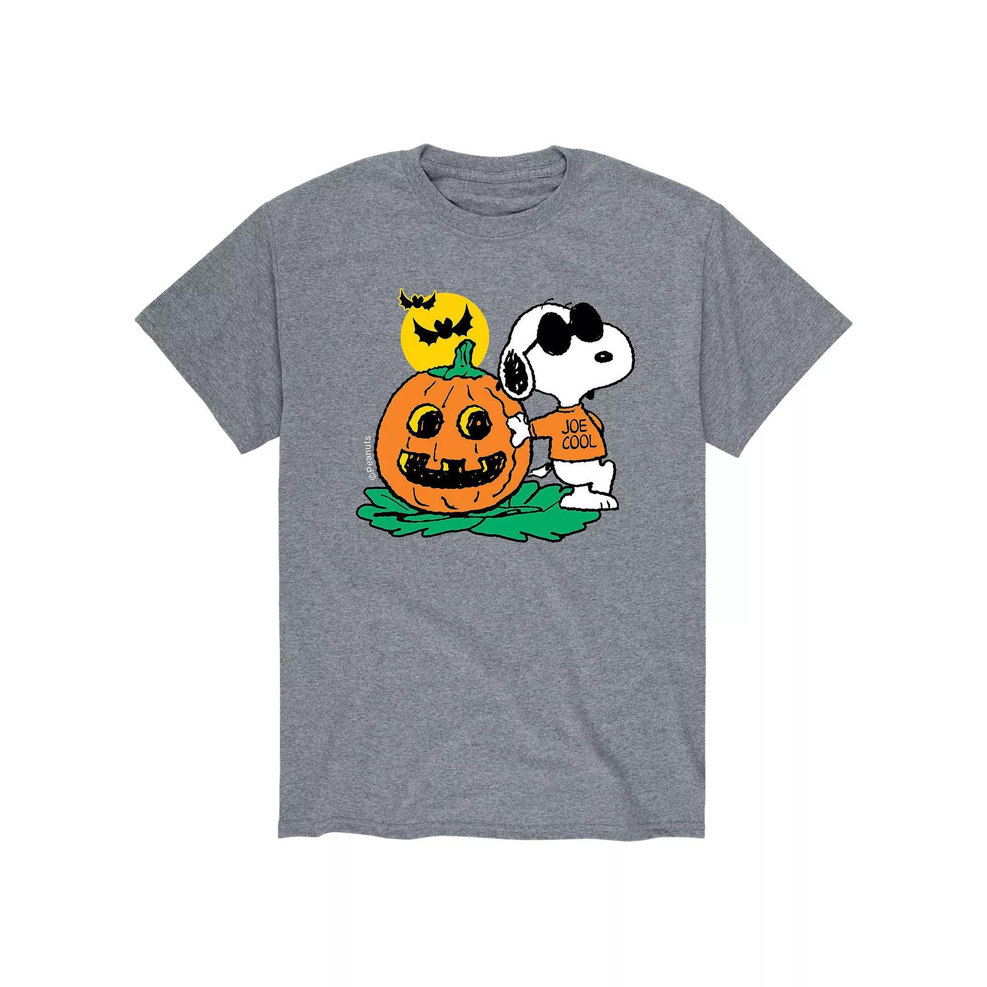 Men's Peanuts Joe Cool Pumpkin Tee, Size: XXL, Gray Product Image