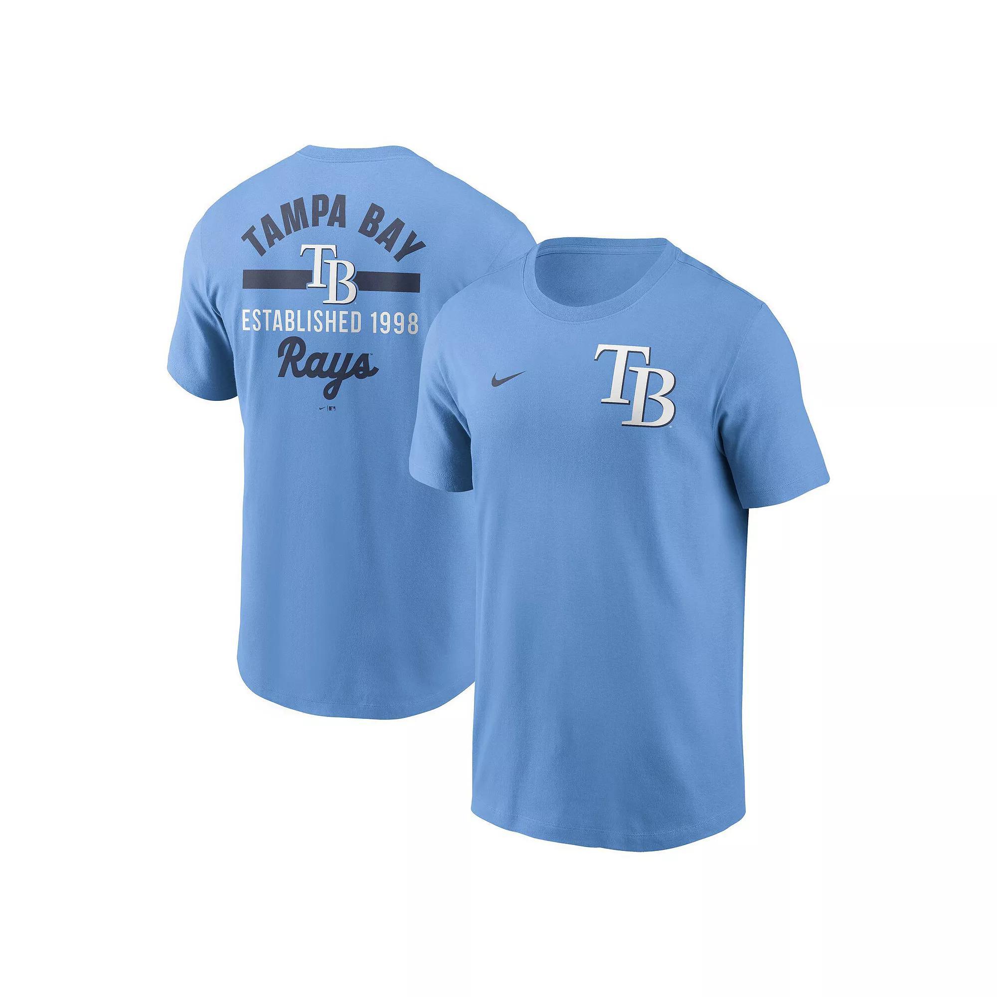 Men's Nike Light Blue Tampa Bay Rays 2-Hit T-Shirt,  Product Image