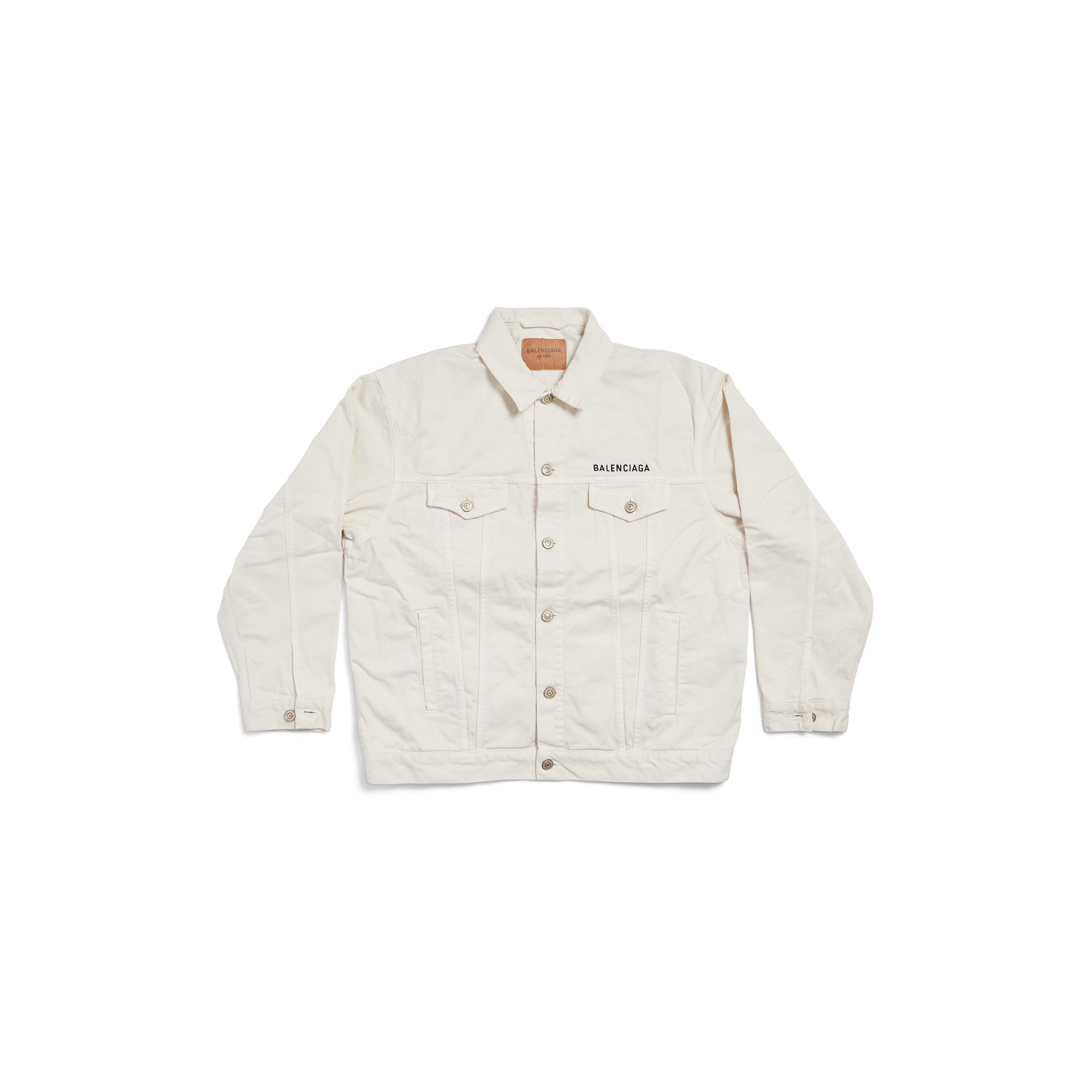 Denim Jacket Regular Fit in White Product Image