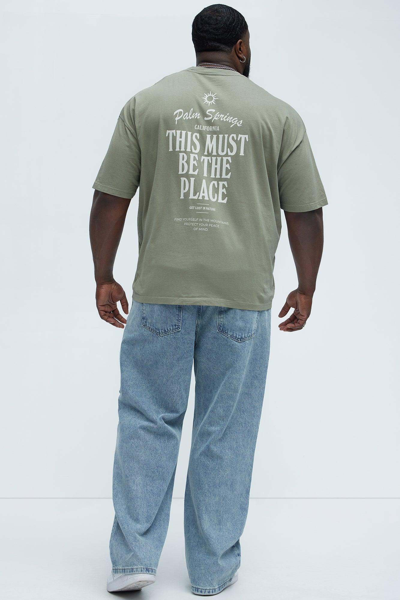 Palm Springs Get Lost Oversized Short Sleeve Tee - Olive Product Image
