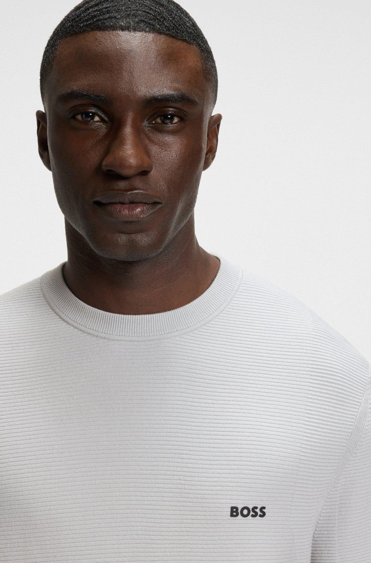 Rib-knit sweater with logo detail Product Image