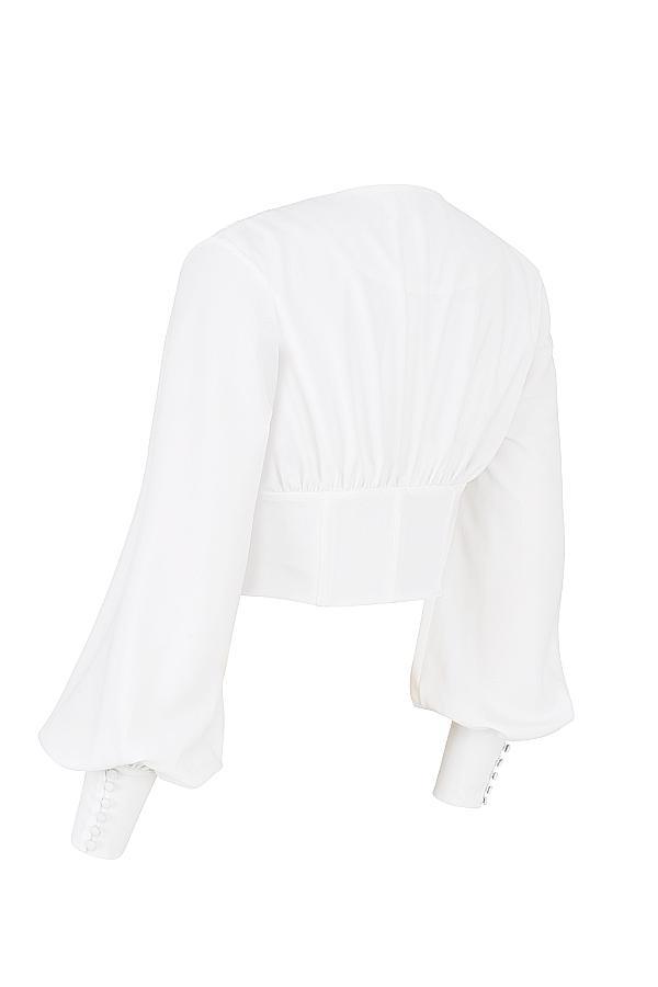 Mirabelle  white lace up corset Product Image