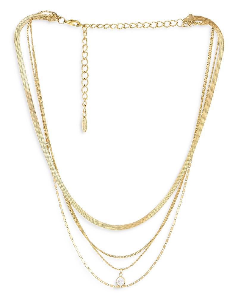 Ettika All the Chains 18K Gold Plated Layered Necklace, 13-15 Product Image