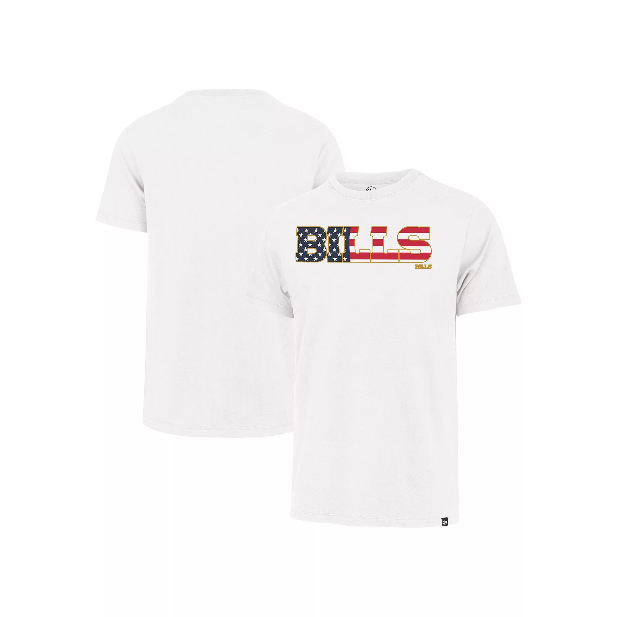 Men's '47 White Buffalo Bills Flag Script Franklin T-Shirt, Size: XL Product Image