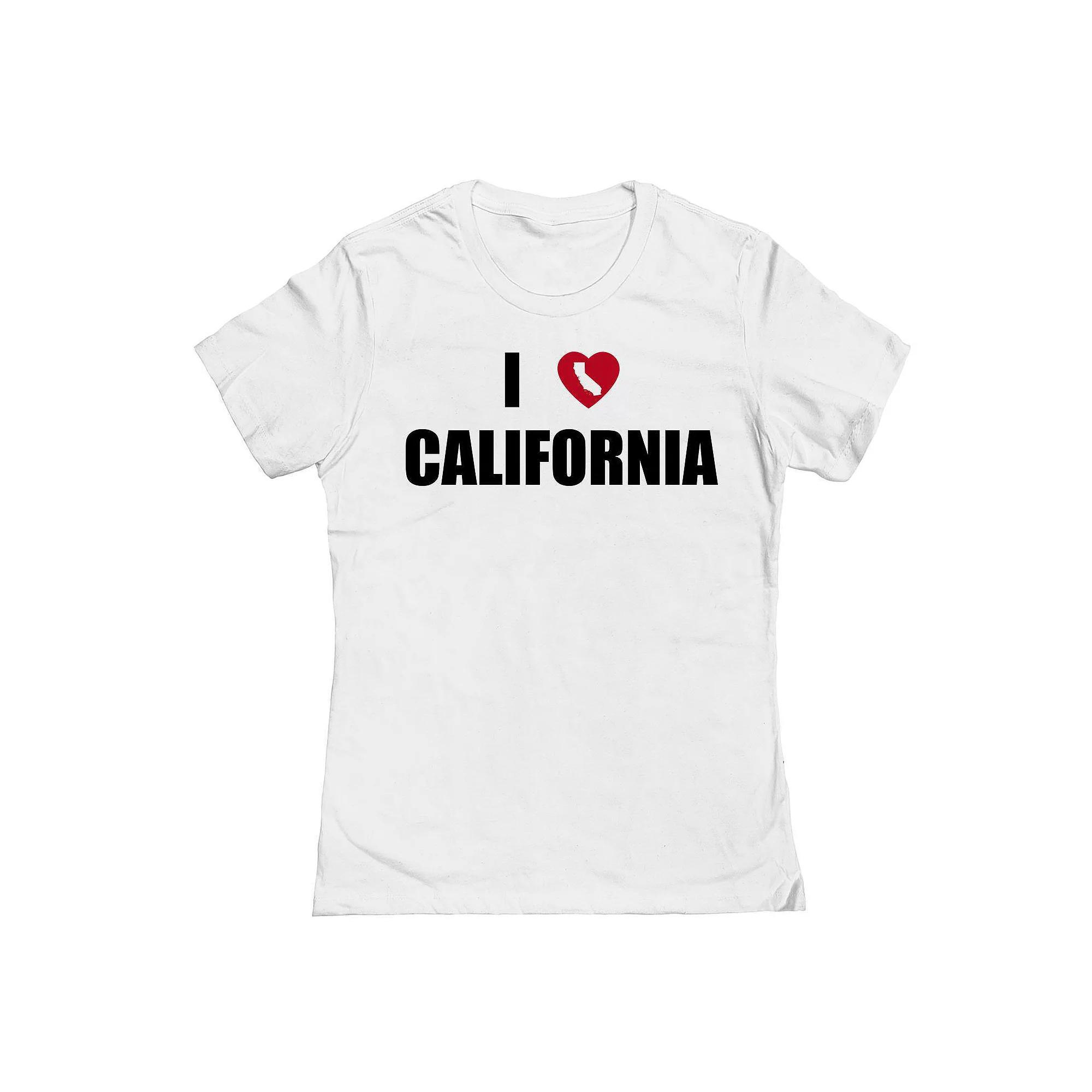 Junior's I Heart California Graphic Tee, Women's, Size: Medium, White Product Image