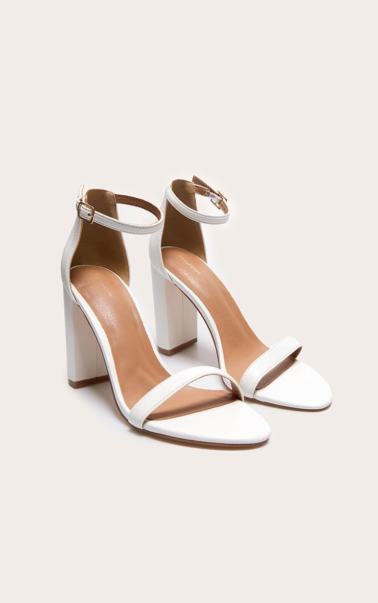 White May Blocked Heeled Sandal Product Image