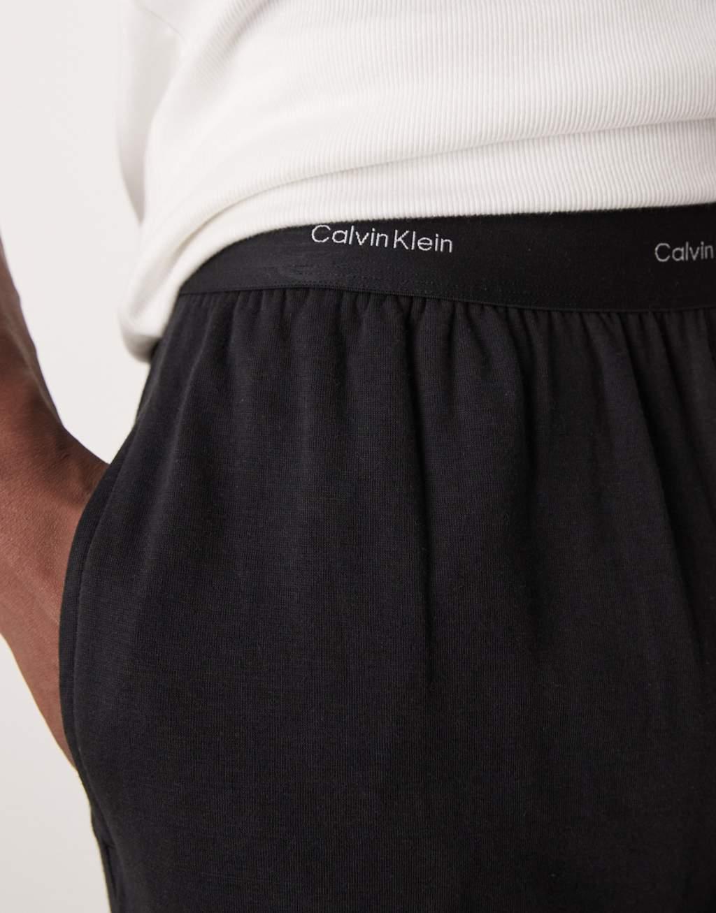 Calvin Klein Modern Cotton lounge sleep pant in black Product Image