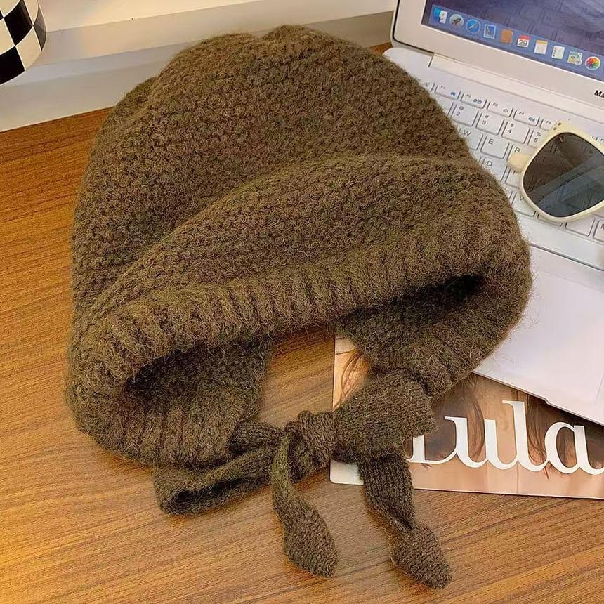 Plain Knitted Beanie Product Image