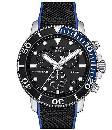 Tissot Mens Seastar 1000 Quartz Chronograph Grey Strap Watch Product Image