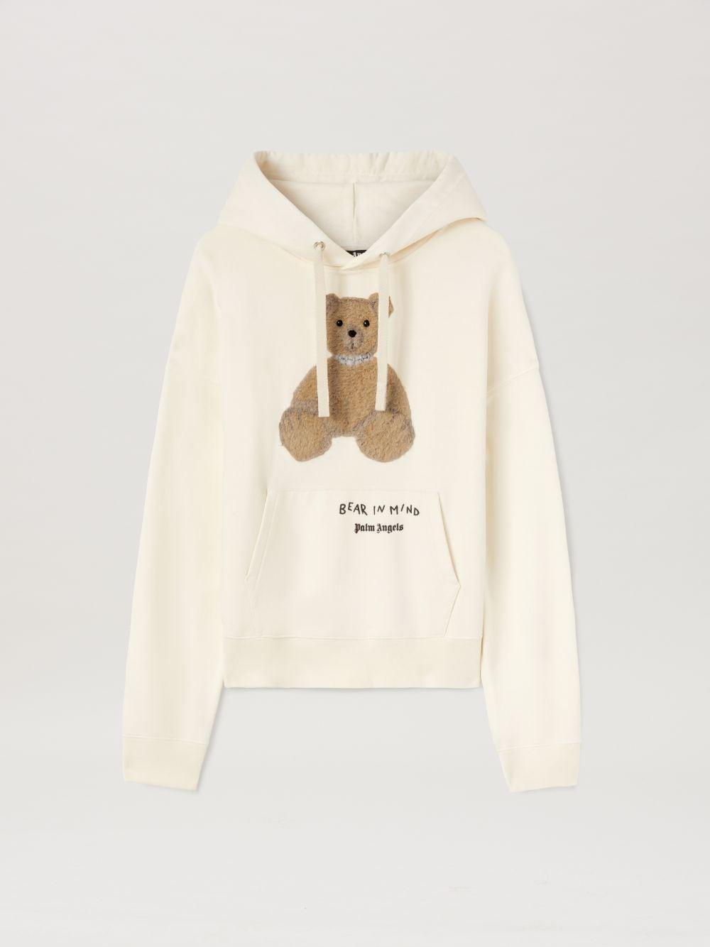 Bear in Mind Hoodie in neutrals  - Palm Angels® Official  Product Image