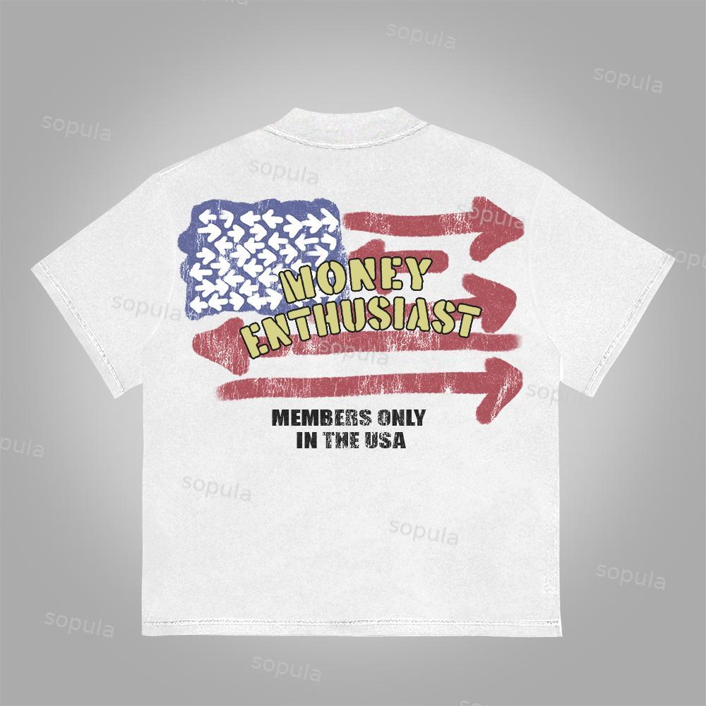 Sopula Street Money Enthusiast Graphics Cotton T-Shirt Product Image